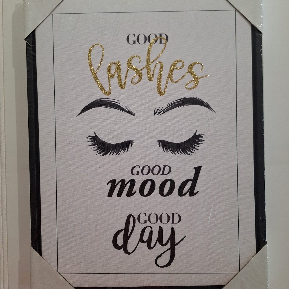 wall pictured art GOOD LASHES -GOOD MOOD-GOOD DAY